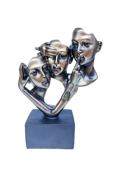 BV Statuette, Mask I can't see, I can't hear, I can't speak, 26 cm, 1081XD