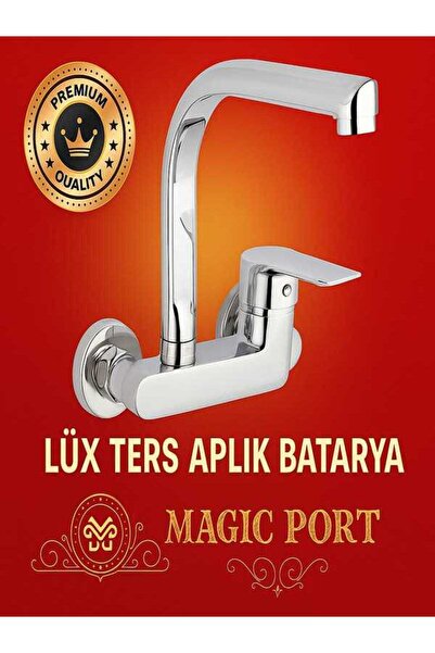 MAGIC PORT FSM LÜX Pirinç Kaliteli Çift Su Girişli Paslanmaz Ters Aplike Lava...