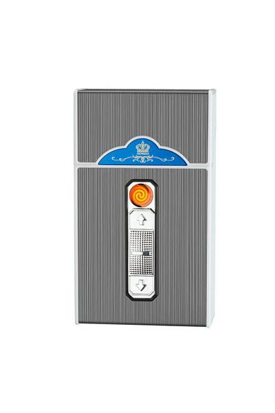 LUDORA Electric Lighter, With Cigarette Pack Case, Snuffbox Style, Windproof, USB Charging, Cable Included
