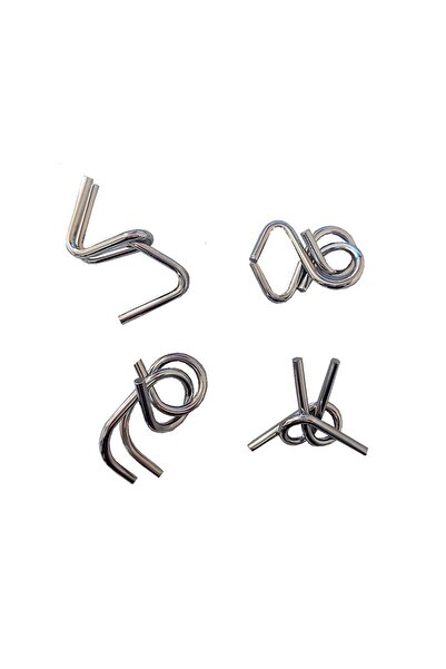 BV Set de puzzle Brain Twister cu 4 jocuri din metal, pentru copii și adolescenți, 486CUB