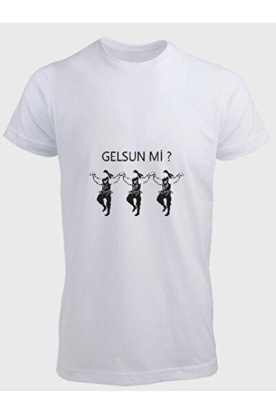 Unisex Erkek/Kadın Kişiye Özel MEMLEKETİNİZE AİT Baskılı Pamuklu Bisiklet Yaka T-Shirt