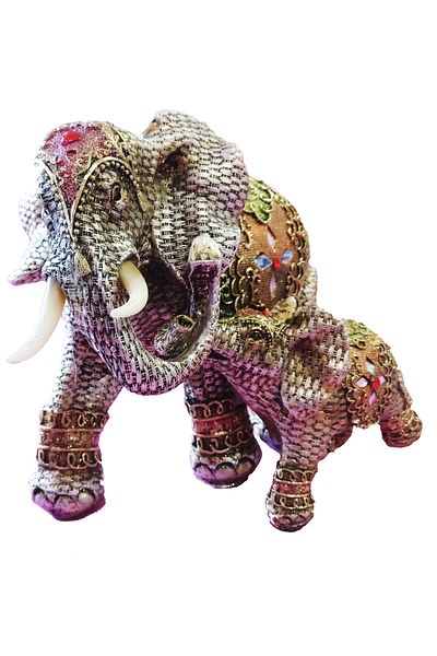 BV Decorative elephant with baby, 22 cm, 576E