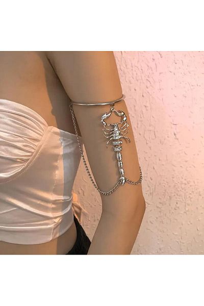 Yıldız Accessory خاتم من حجر الزركون الفضي اللون على شكل إصبع مزدوج قابل للتعديل