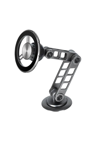 LUDORA Suport telefon auto, brat metalic din aliaj, magnet puternic, pe parbr...