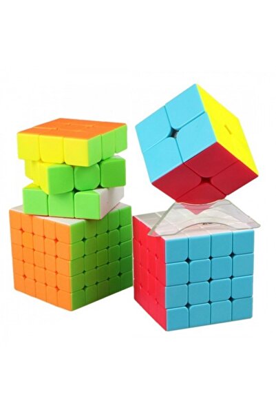 BV QiYi Magic Cube 4 în 1 set profesional fără autocolante, 173CUB-1