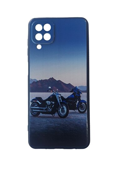 BV Phone case compatible with Samsung Galaxy A12, Blue, Motorcycle, 276HT