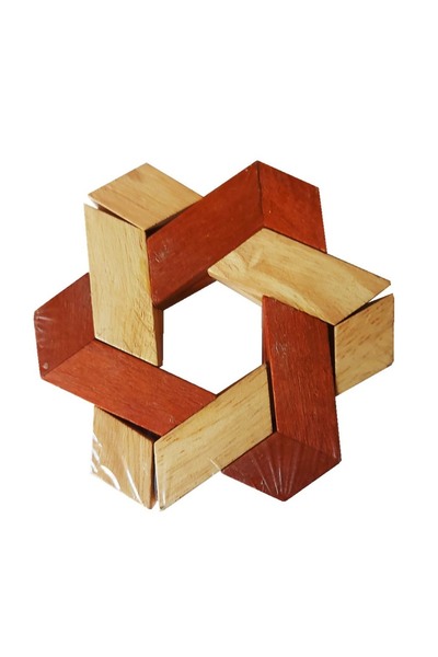 BV Puzzle din lemn Brain Twister, 24 de piese, pentru copii și adolescenți, 4...