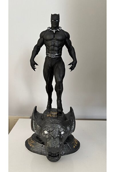 3DUNİVERSEOFMODELS Black Panther 3D - 30cm - Siyah Panter Figür