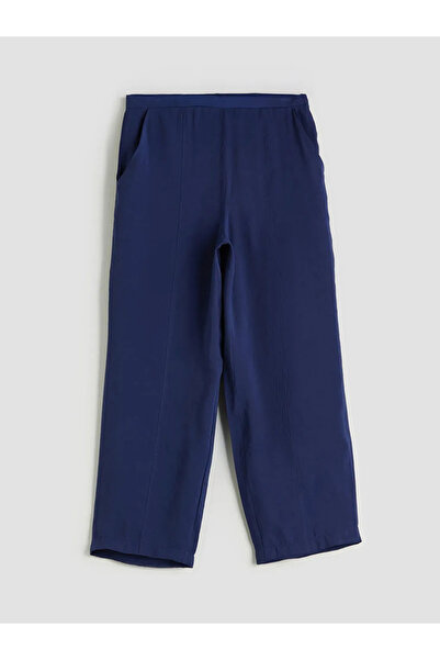 LC Waikiki Lcwaikiki Classic Navy Blue Women's Pants with Elastic Waist Modal...