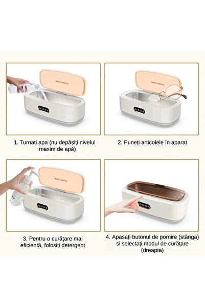 LUDORA LUDORA® ultrasonic cleaner, stainless steel, 45kHz, 4 cleaning modes, sterilization
