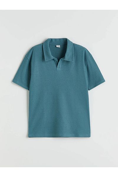 LC Waikiki Lcw Kids Green Polo Neck Boys T-Shirt and Shorts