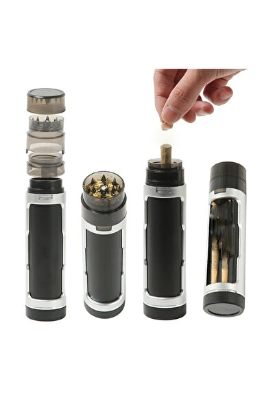 LUDORA Grinder Metalic Manual, Ruleaza Tigari, Accesorii Incluse, Portabil,Negru