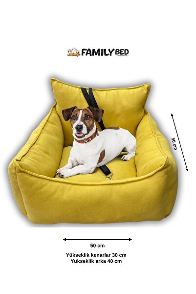 Family Bed Taşınabilir Köpek Araba Koltuğu Yatağı 50x50cm h:30cm // KEDİ KÖPE...