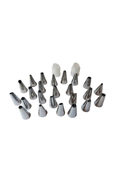 BV Set of 24 decorative stainless steel shower heads, 2 adapters, 1 silicone nozzle, 447COF