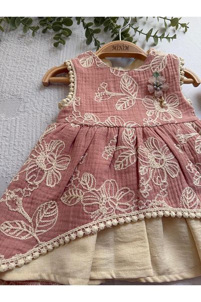 Minim Moes Embroidered Muslin Girl's Dress