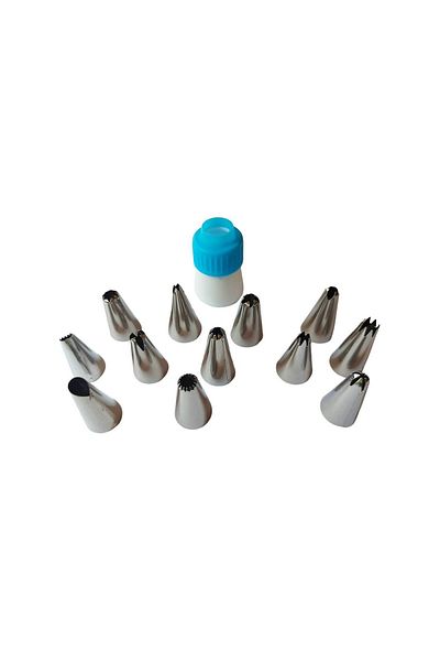 BV Set of 12 decorative stainless steel shower heads, 1 silicone nozzle, 1 adapter, 445COF