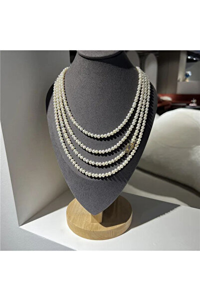 Shiklik MODA مجموعة من 4 قلادات لؤلؤية لتكملة أناقتك