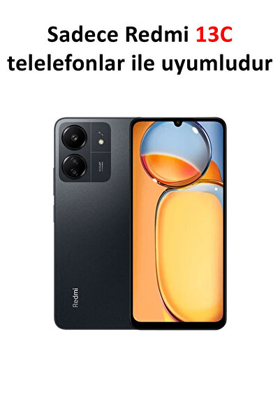 CEPSTOK Xiaomi Redmi 13C Kılıf Gümüş Taşlı Darbe Önleyici Silikon Kapak