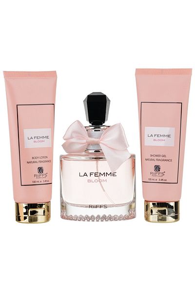 Riiffs Gift Set La Femme Bloom, , Women, Eau De Parfum 100ml Shower Gel 100ml Body Lotion 100ml