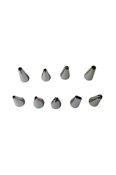 BV Set of 9 ornate stainless steel shower heads, 3.2x1.8 cm, 446COF