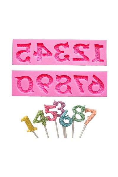 BV Set de 2 matrițe de silicon pentru figurine din marțipan, 17 x 5,5 cm, 551COF