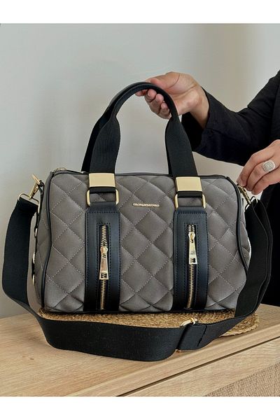 Just Polo JP geantă de mână și de umăr originală pentru femei, cilindru matlasat, dimensiune: 25x30 cm