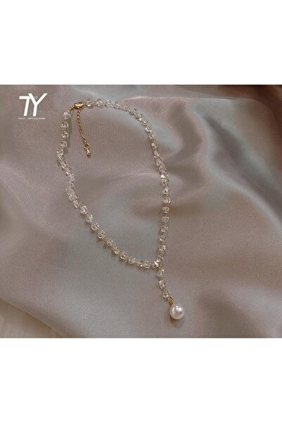 Genel Markalar Zarif İnci Detaylı Kadın Kolyesi - Şıklığı Yansıtan Tasarım