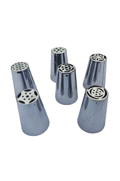 BV Set of 6 Decorating Tips for Cakes and Cookies, 540COF
