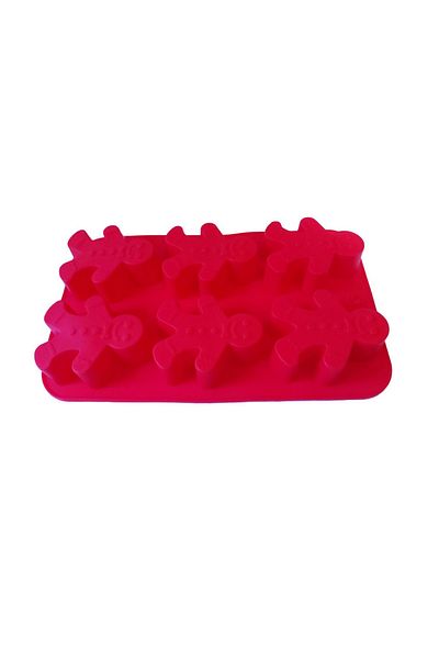 BV Silicone mold, For gingerbread, 6 cavities, Red, 25 cm, 349COF
