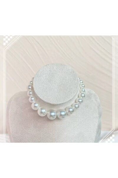 Shiklik MODA ارفع أناقتك مع قلادة اللؤلؤ الأبيض الرائعة للنساء