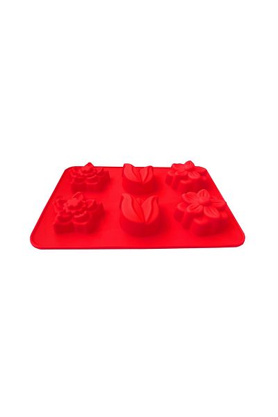 BV Silicone cake mold, 6 cavities, Floral, 118COF