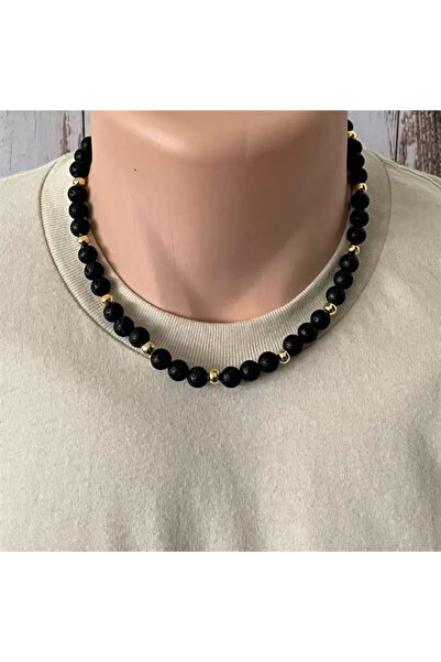 Shiklik MODA قلادة نسائية مطرزة باللؤلؤ الأسود لتعزيز أناقتك