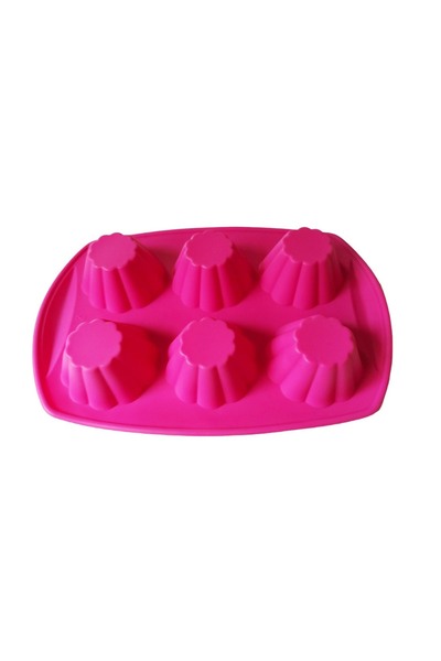 BV Καλούπι σιλικόνης, για κέικ, 6 θήκες, ροζ, 29 cm, 343COF