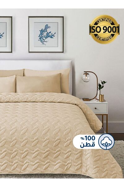 Master Home Textile طقم أغطية سرير قطنية مكون من 4 قطع يناسب سرير مزدوج مقاس ...