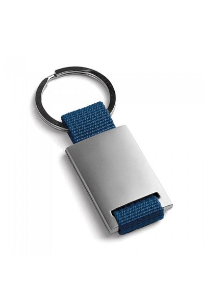 dalimag Breloc din metal si chingi, 28 x 60 x 6 mm, albastru