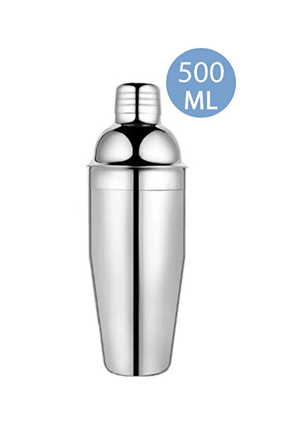 VODİNOX Komple Paslanmaz Çelik 500ml Shaker Kokteyl Hazırlama Kabı Bardağı Pr...