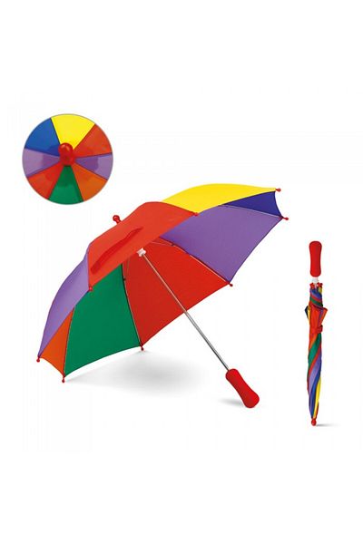 dalimag Colorful Polyester Umbrella for Children, with Manual Opening and Handle, 55 cm