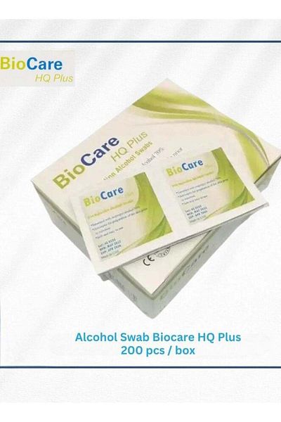 BİOCARE Biocare 200-Piece Pre-Injection Alcohol Swabs