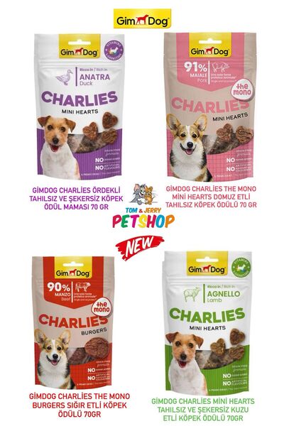 Gimdog TOM&JERRYPETSHOP-Charlies Karışık Köpek Ödülü 70 Gr 4 adet