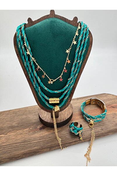 AGG TASARIM قلادة مكرامية مع سلسلة