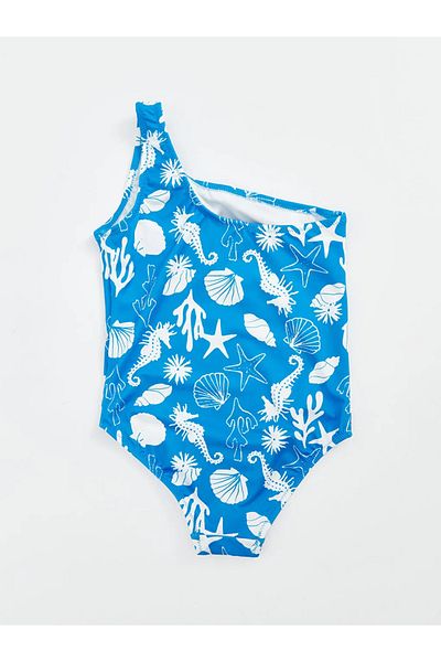 LC Waikiki Lcw kids ecru quick dry girl's swimsuit