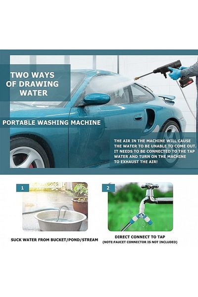 dalimag High Pressure Car Wash Gun, 1500 W, 1 Battery 48V