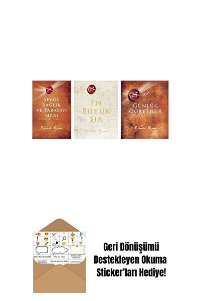 Artemis Yayınları Rhonda Byrne 3 Kitap Set + Okuma Sticker'ları