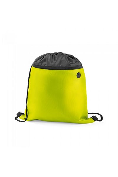 dalimag Rucsac, model dublu, 2 compartimente, fermoar, iesire pentru casti, verde, 350 x 400 mm