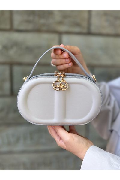 DEV 3 ADAM Light Gray Women's Box Model Hand Shoulder and Crossbody Bag