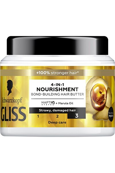 Schwarzkopf Pack of 2 X Gliss Oil Nutritive 4 In 1 Hair Mask, 400 ml