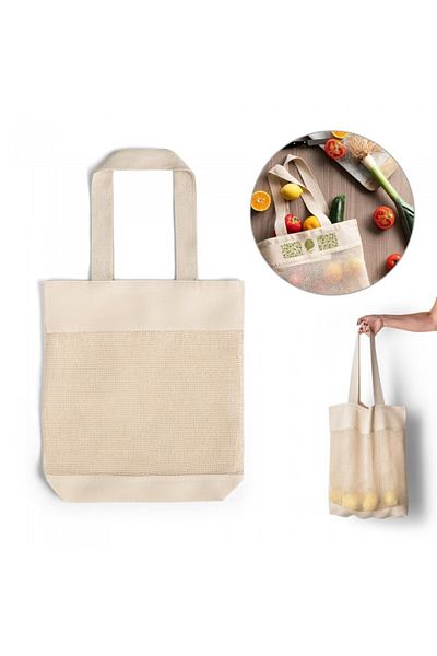dalimag Cotton bag with mesh on the front
