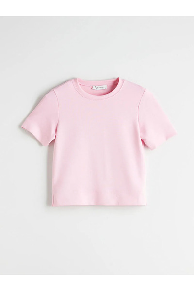 LC Waikiki Lcw Vision Pink Crew Neck Women's T-Shirt