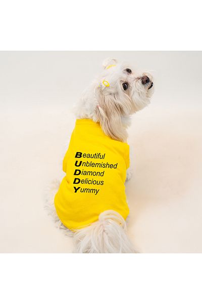 Buddy Store Cat & Dog Outfit Clothes Outfits - Acrostic Printed Summer Tank Top