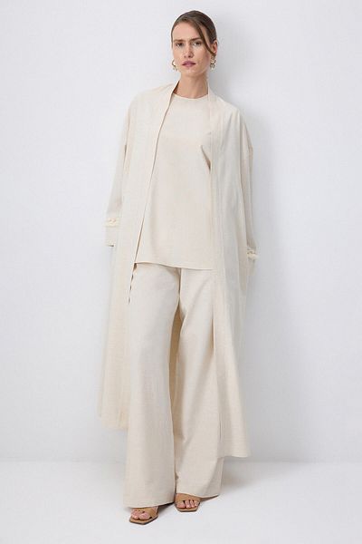 Touché Privé 3-Piece Set with Natural Textured Kimono